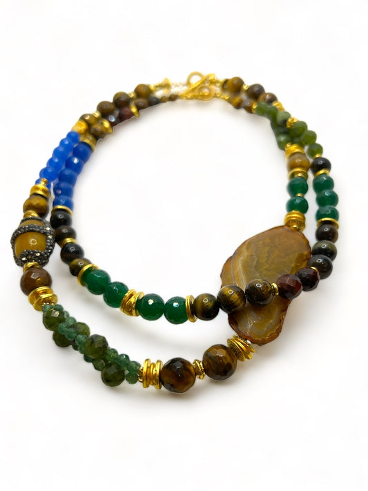 Green and Brown Necklace