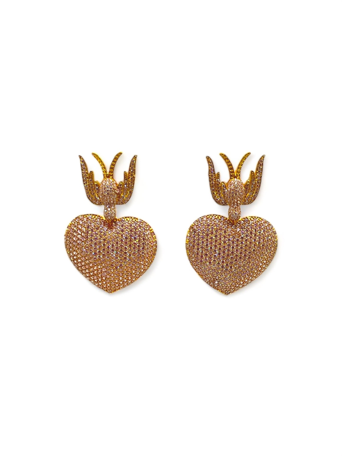 Bird Heart Earrings