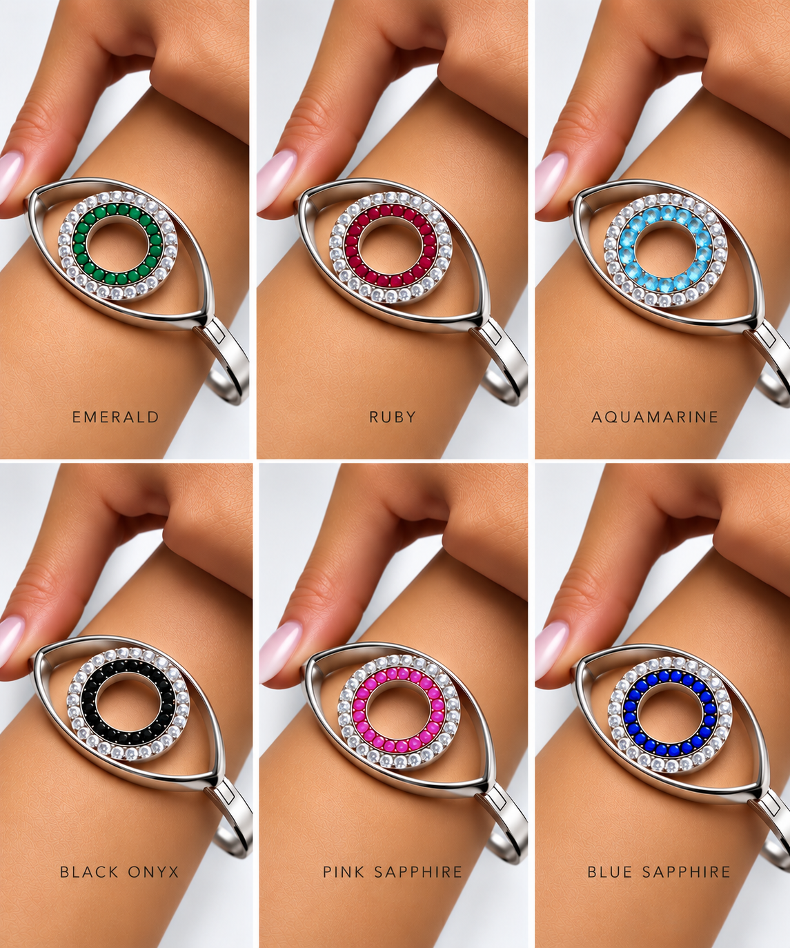 Eternal Eye White Gold Bangle