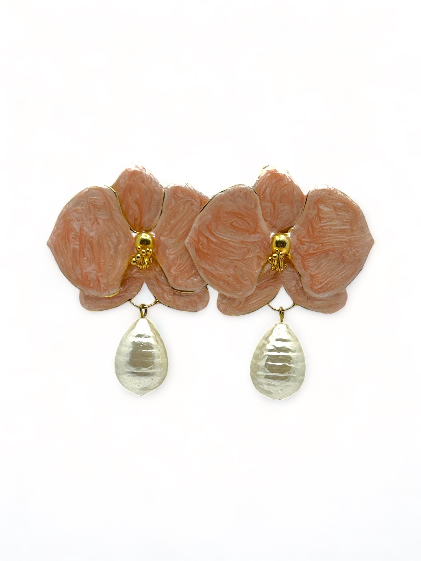 Pink Flower Earrings