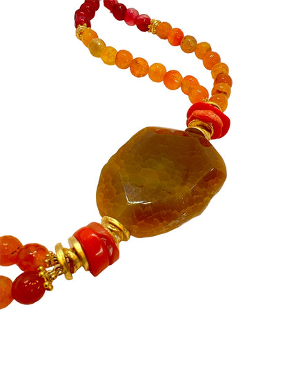 Orange and Red Necklace