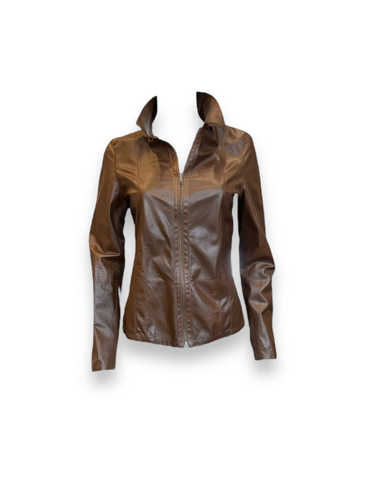 Reversible Brown Leather and Suede Jacket