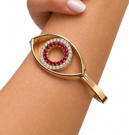 Eternal Eye Yellow Gold Bangle