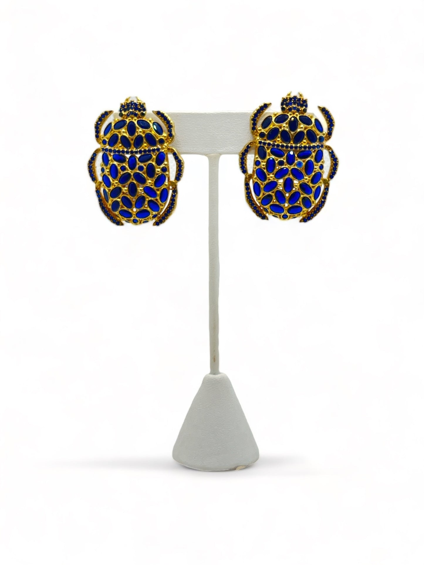 Blue Beetle Earrings