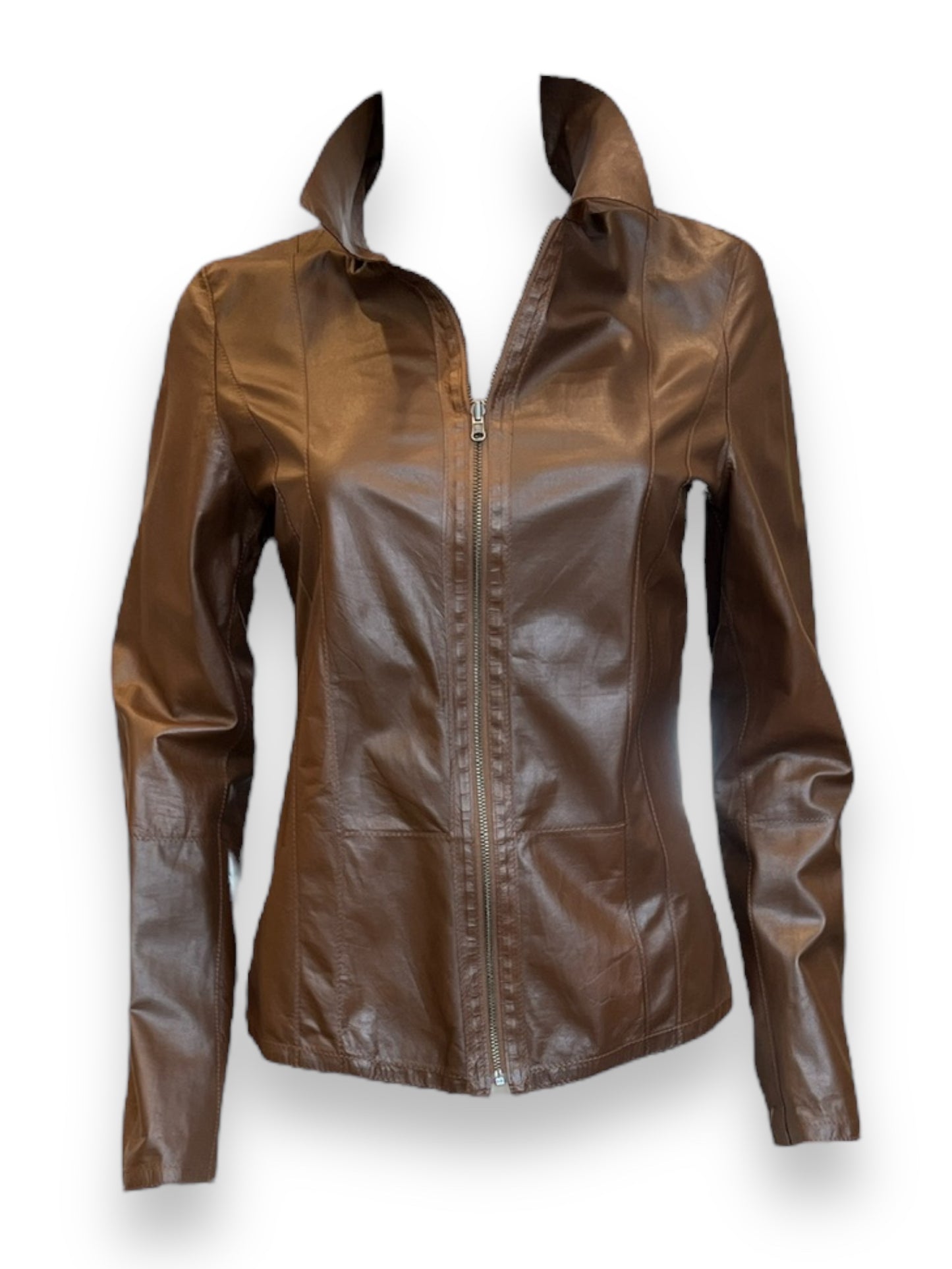 Reversible Brown Leather and Suede Jacket