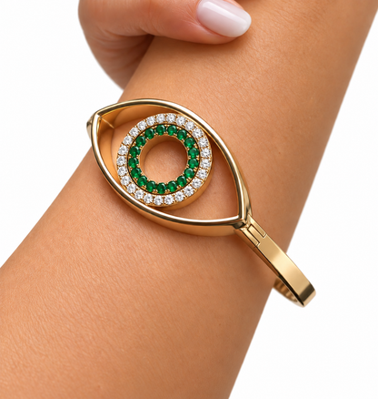 Eternal Eye Yellow Gold Bangle