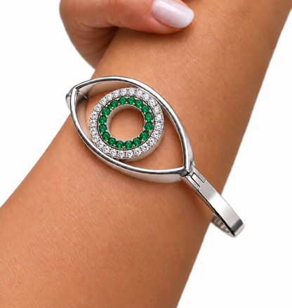 Eternal Eye White Gold Bangle