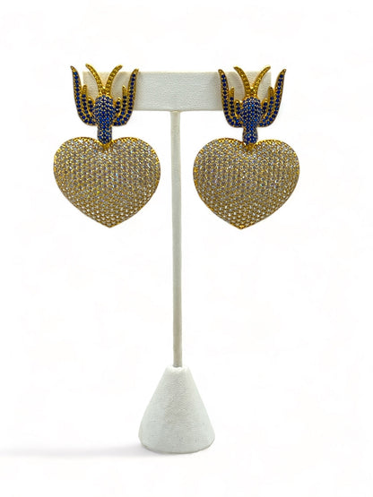 Bird Heart Earrings