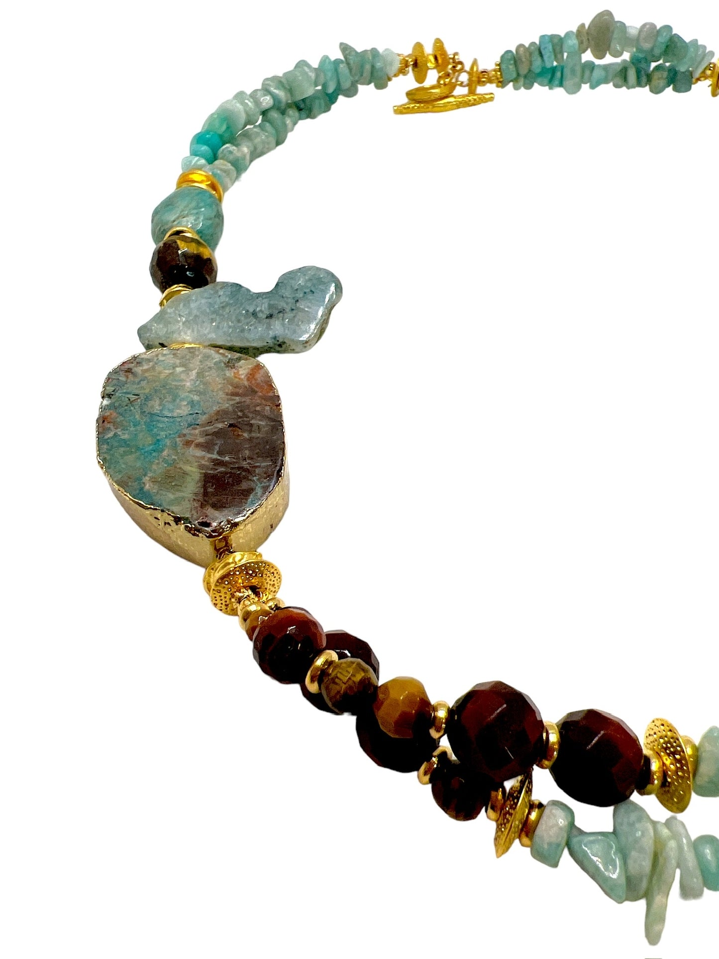 Light green and Brown Necklace
