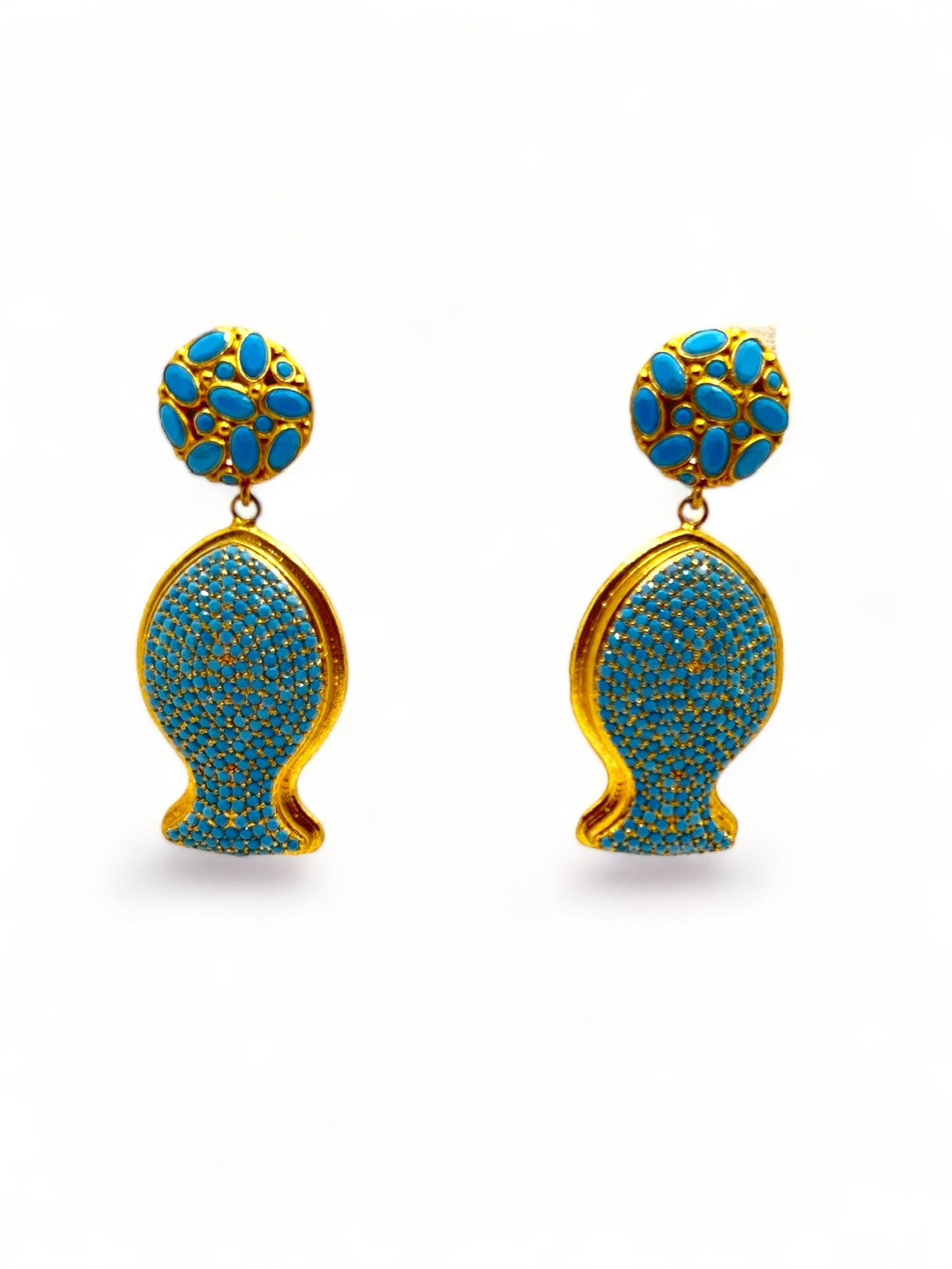 Blue Fish Earrings