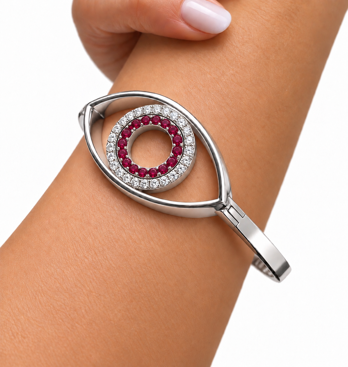 Eternal Eye White Gold Bangle