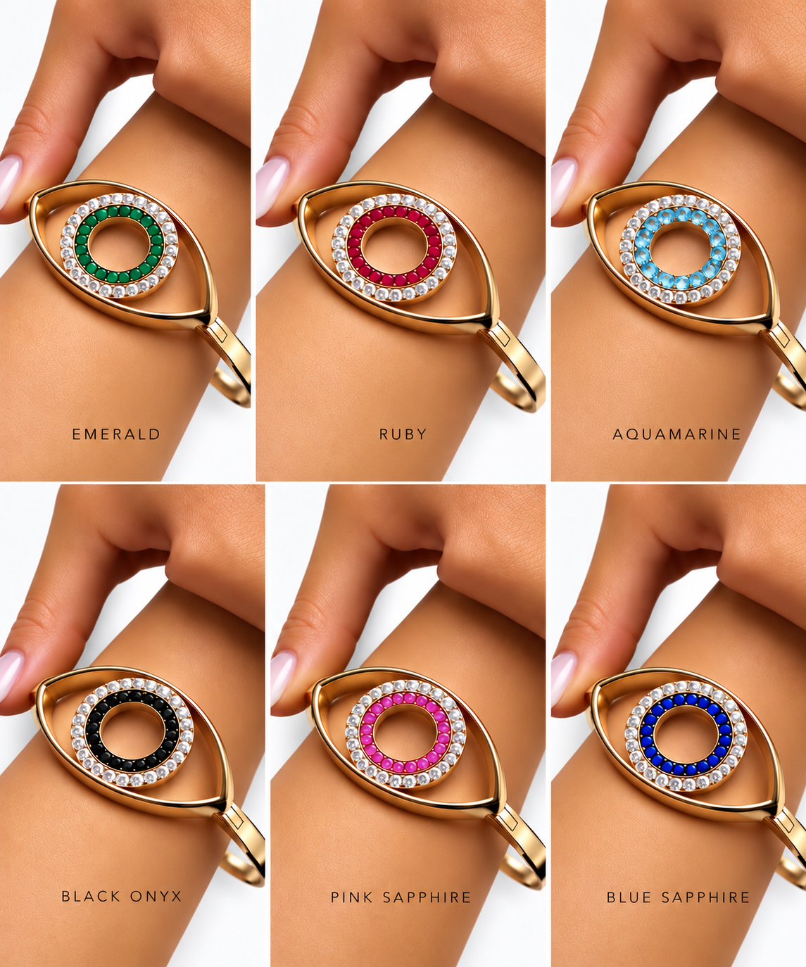 Eternal Eye Yellow Gold Bangle