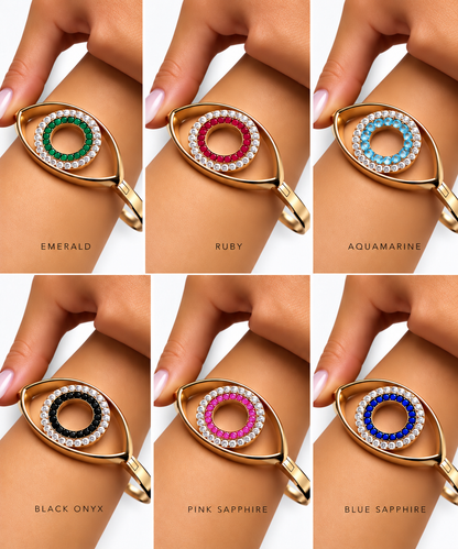 Eternal Eye Yellow Gold Bangle