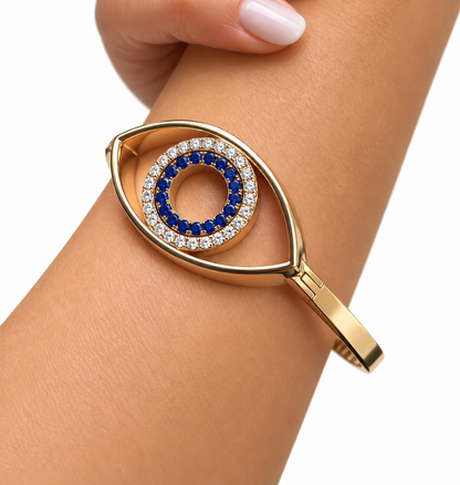 Eternal Eye Yellow Gold Bangle