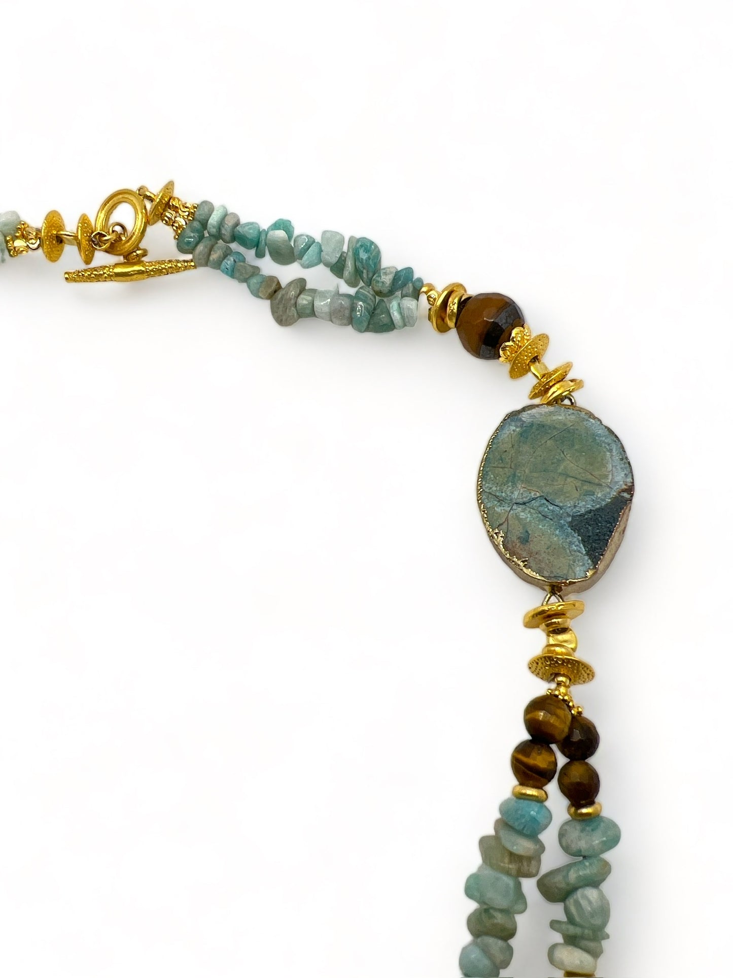 Light green and Brown Necklace