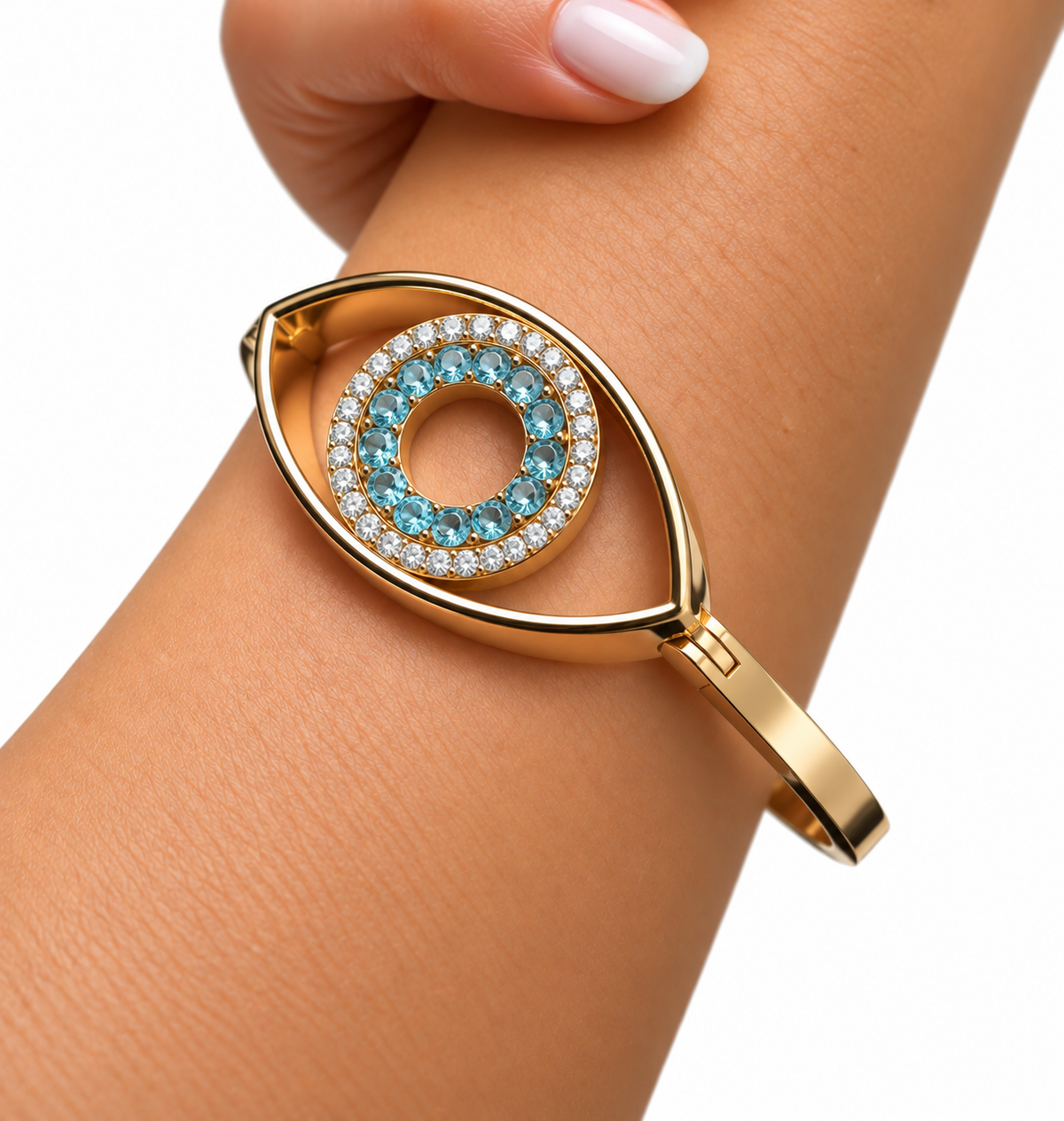 Eternal Eye Yellow Gold Bangle