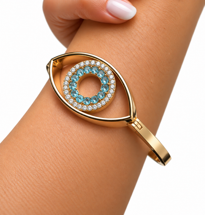 Eternal Eye Yellow Gold Bangle