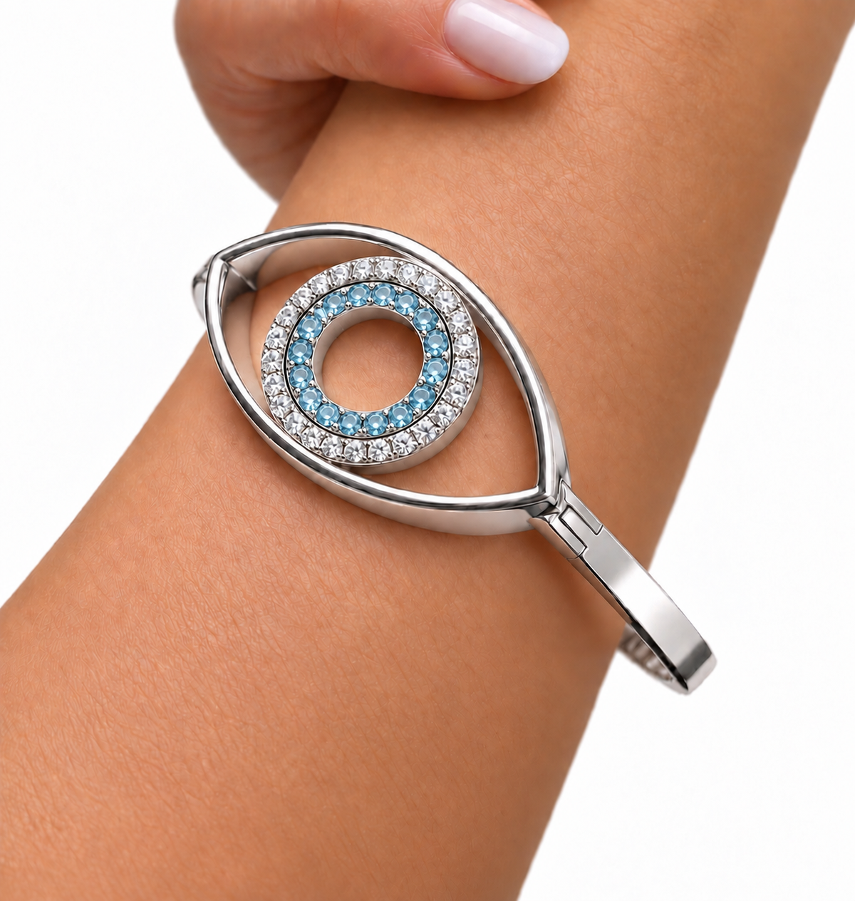 Eternal Eye White Gold Bangle