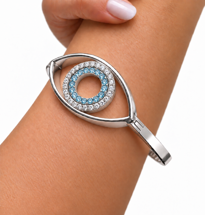 Eternal Eye White Gold Bangle