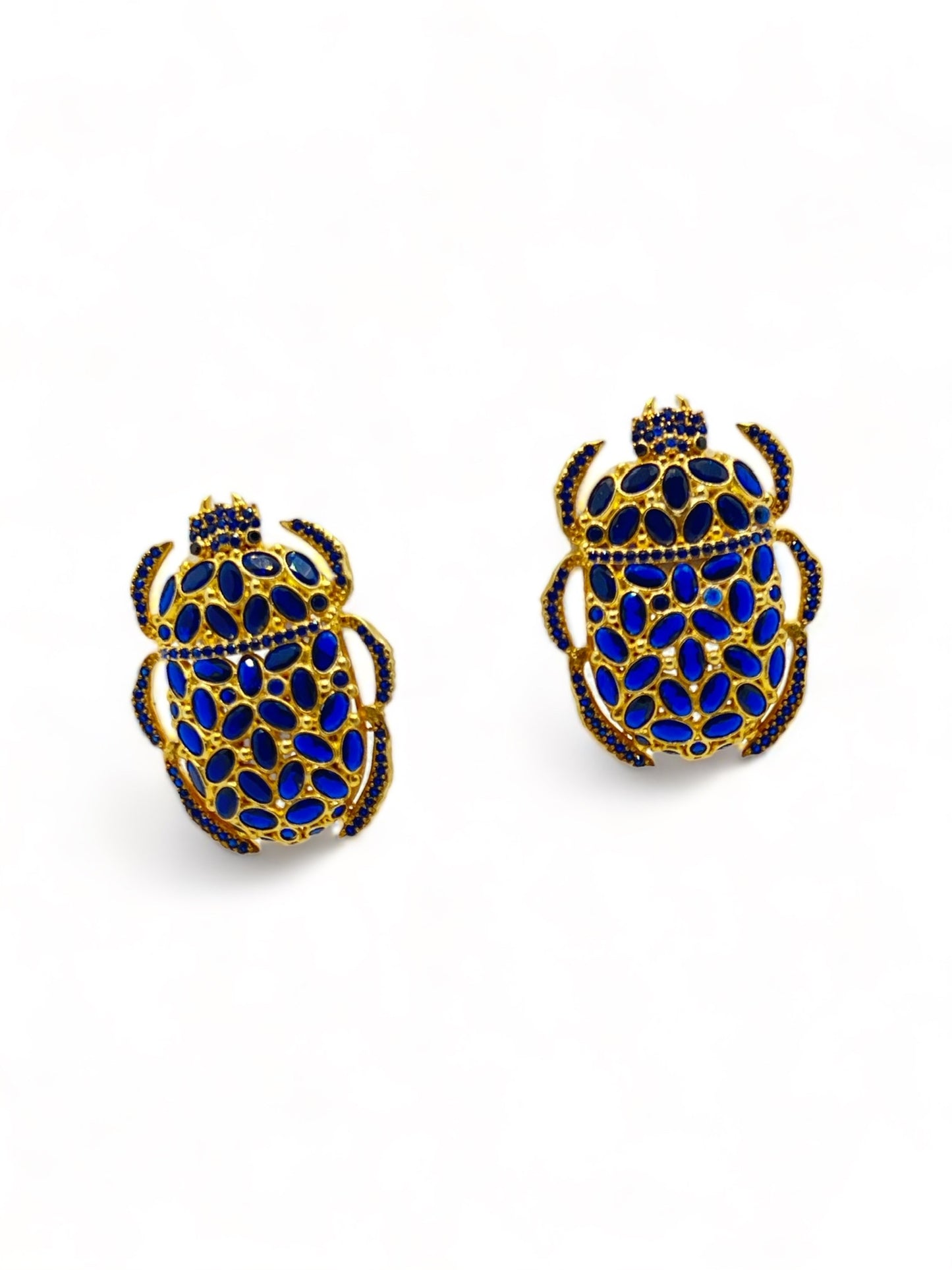 Blue Beetle Earrings
