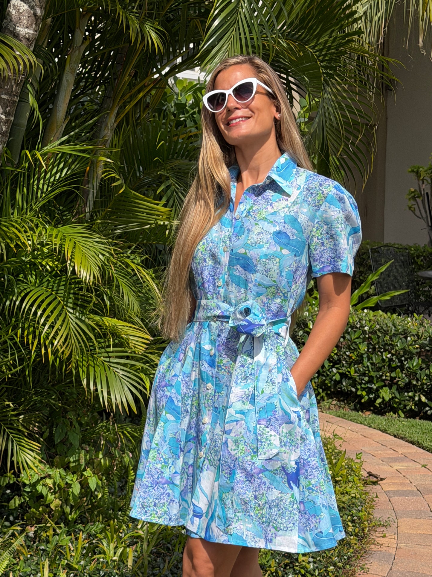 Ocean Mist Shirt Mini Dress