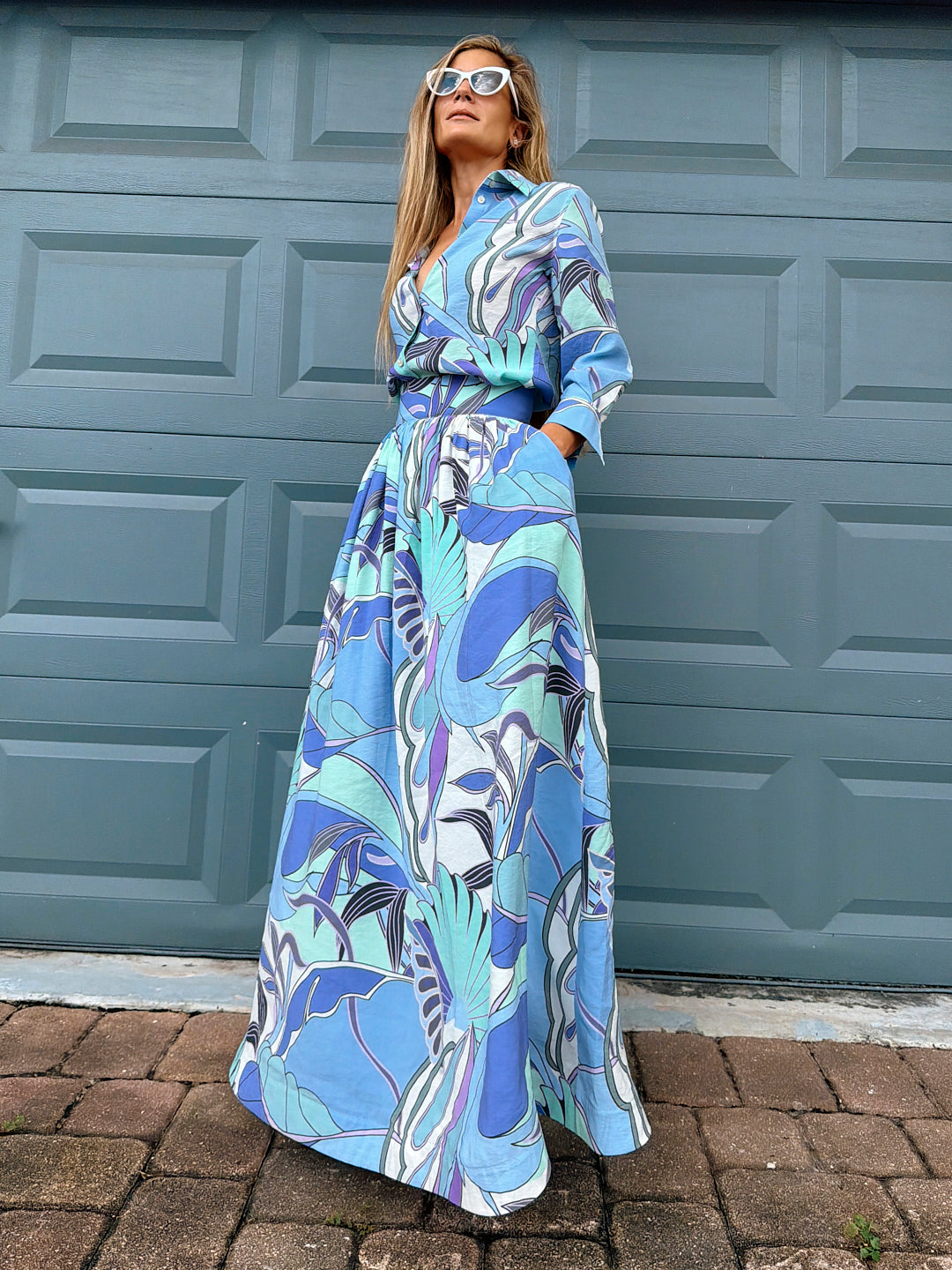 Elena Shirt Skirt Set